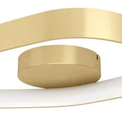 Plafoniere Moderne-Eglo Plafoniera led 3000k design moderna fascia oro vallerosa