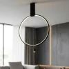 Plafoniere Moderne-Selezionato da Mazzolaluce Plafoniera led 3000k dimmerabile cerchio nero orientabile moderna