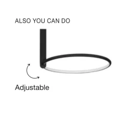 Plafoniere Moderne-Selezionato da Mazzolaluce Plafoniera led 3000k dimmerabile cerchio nero orientabile moderna