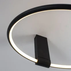Plafoniere Moderne-Selezionato da Mazzolaluce Plafoniera led 3000k dimmerabile cerchio nero orientabile moderna