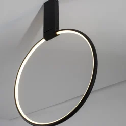 Plafoniere Moderne-Selezionato da Mazzolaluce Plafoniera led 3000k dimmerabile cerchio nero orientabile moderna