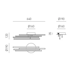 Plafoniere Moderne-Gea Luce Plafoniera led 4000k tullia moderno tullia