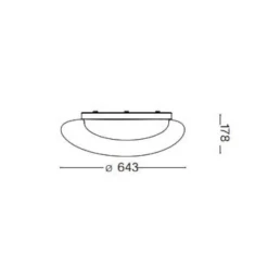 Plafoniere Moderne-Ideal Lux Plafoniera led 3000k squish pl d64