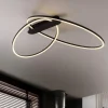 Plafoniere Moderne-Selezionato da Mazzolaluce Plafoniera led 3000k kiki nera moderna cerchi dimmerabile