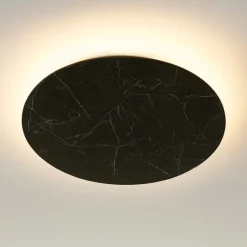 Plafoniere Moderne-Linea Light Plafoniera led 3000k gemini nera tonda