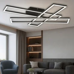 Plafoniere Moderne-Selezionato da Mazzolaluce Plafoniera led 2700-6000k nera dimmerabile