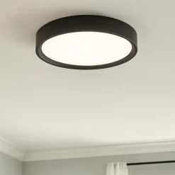 Plafoniere Moderne-Linea Light Plafoniera led 3000k nera tara ip40