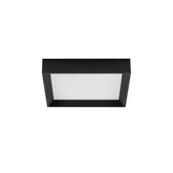 Plafoniere Moderne-Linea Light Plafoniera led 3000k nera tara ip40 quadrata
