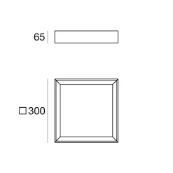 Plafoniere Moderne-Linea Light Plafoniera led 3000k nera tara ip40 quadrata