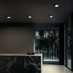 Plafoniere Moderne-Linea Light Plafoniera led 3000k nera tara mini