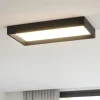 Plafoniere Moderne-Linea Light Plafoniera led 3000k nera rettangolare tara