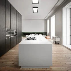 Plafoniere Moderne-Linea Light Plafoniera led 3000k nera rettangolare tara