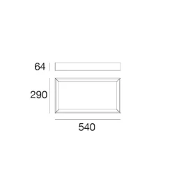 Plafoniere Moderne-Linea Light Plafoniera led 3000k nera rettangolare tara