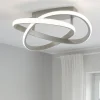 Plafoniere Moderne-Selezionato da Mazzolaluce Plafoniera led 4000k nickel opaco per soggiorno dimmerabile