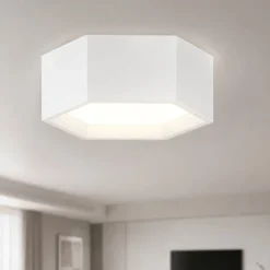 Plafoniere Moderne-Selezionato da Mazzolaluce Plafoniera led 3000k ottagonale bianca
