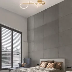 Plafoniere Moderne-Selezionato da Mazzolaluce Plafoniera led 3000k per camera da letto design con tubo silicone