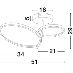 Plafoniere Moderne-Selezionato da Mazzolaluce Plafoniera led 3000k per cucina di design