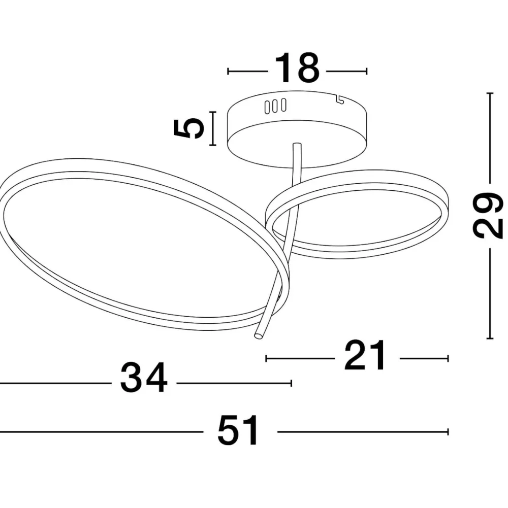 Plafoniere Moderne-Selezionato da Mazzolaluce Plafoniera led 3000k per cucina di design