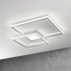 Plafoniere Moderne-Ondaluce Plafoniera led 3000k pl dowel gr grigio design