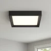 Plafoniere Moderne-Linea Light Plafoniera led 3000k quadrata nera ip40 tara