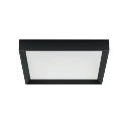 Plafoniere Moderne-Linea Light Plafoniera led 3000k quadrata nera ip40 tara