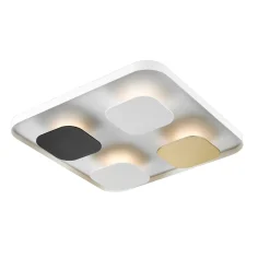 Plafoniere Moderne-Selezionato da Mazzolaluce Plafoniera led 4000k quadrata oro nero bianco