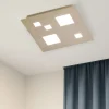 Plafoniere Moderne-IsyLuce Plafoniera led 3000k sabbia quadrata moderna