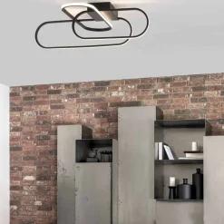 Plafoniere Moderne-Selezionato da Mazzolaluce Plafoniera led 3000k 38w nera design moderna per cucina