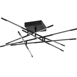 Plafoniere Moderne-Selezionato da Mazzolaluce Plafoniera led moderna nera design 3000k per soggiorno