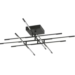 Plafoniere Moderne-Selezionato da Mazzolaluce Plafoniera led moderna nera design 3000k per soggiorno