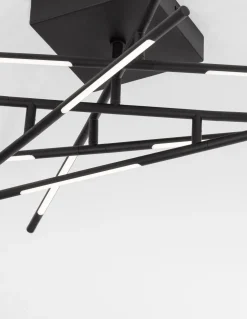 Plafoniere Moderne-Selezionato da Mazzolaluce Plafoniera led moderna nera design 3000k per soggiorno