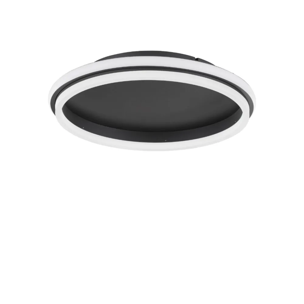 Plafoniere Moderne-Selezionato da Mazzolaluce Plafoniera led moderna nera 40w 3000k rotonda per soggiorno