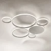 Plafoniere Moderne-Ondaluce Plafoniera led moderna 68w 3000k pl pois silver gr