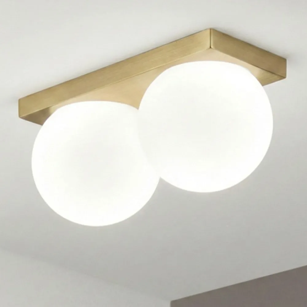 Plafoniere Moderne-Perenz Illuminazione Plafoniera led oro ottone brunito sfere di vetro dot perenz