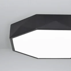 Plafoniere Moderne-Selezionato da Mazzolaluce Plafoniera led ottagonale nera design per cucina moderna