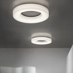 Plafoniere Moderne-Stilnovo Plafoniera led per soggiorno 4000k dimmerabile saturn