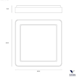 Plafoniere Moderne-Vivida International Plafoniera 80 led quadrata 80w 3000k 4000k vivida inner s