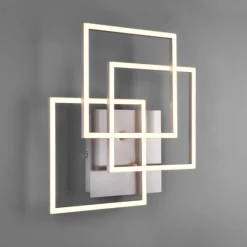 Plafoniere Moderne-Selezionato da Mazzolaluce Plafoniera led quadrati moderna nickel dimmerabile con telecomando