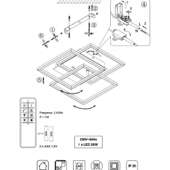 Plafoniere Moderne-Selezionato da Mazzolaluce Plafoniera led quadrati moderna nickel dimmerabile con telecomando