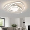 Plafoniere Moderne-Ondaluce Plafoniera led rose gr silver 4000k design moderna