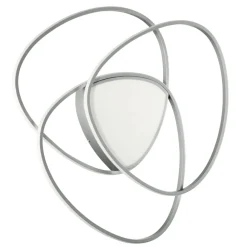 Plafoniere Moderne-Ondaluce Plafoniera led rose gr silver 4000k design moderna