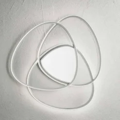 Plafoniere Moderne-Ondaluce Plafoniera led rose gr silver 4000k design moderna