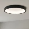 Plafoniere Moderne-Stilnovo Plafoniera led rotonda bianca e nera per soggiorno reflexio
