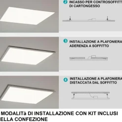 Plafoniere Moderne-Eglo Plafoniera led rotonda dimmerabile 28w 4000k bianca sarsina
