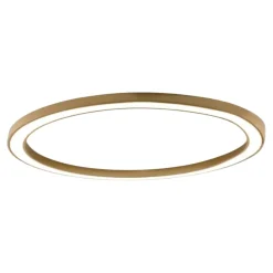 Plafoniere Moderne-Gea Luce Plafoniera led rotonda oro 80cm 60w 3000k