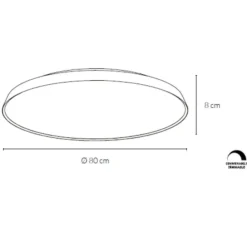 Plafoniere Moderne-Vivida International Plafoniera led rotonda sabbia 80w 3000k 4000k vivida pinco