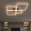 Plafoniere Moderne-Top Light Plafoniera led toplight four squares nera 119w 3000k 4000k