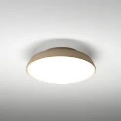 Plafoniere Moderne-Vivida International Plafoniera led vivida pinco rotonda sabbia 20w 3000k 4000k dimmerabile