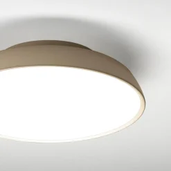 Plafoniere Moderne-Vivida International Plafoniera led vivida pinco rotonda sabbia 20w 3000k 4000k dimmerabile