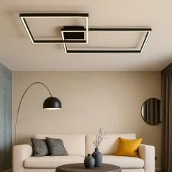 Plafoniere Moderne-Perenz Illuminazione Plafoniera led 45w cct 3000k 4000k 6000k nera moderna perenz